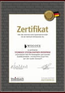 Сертификат о заключении системного партнерства с компанией Steinbach Wintergarten KG
