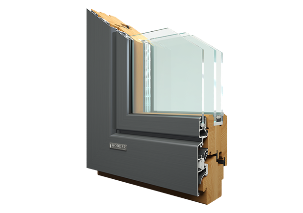 Дерево-алюминиевые окна Acoustic