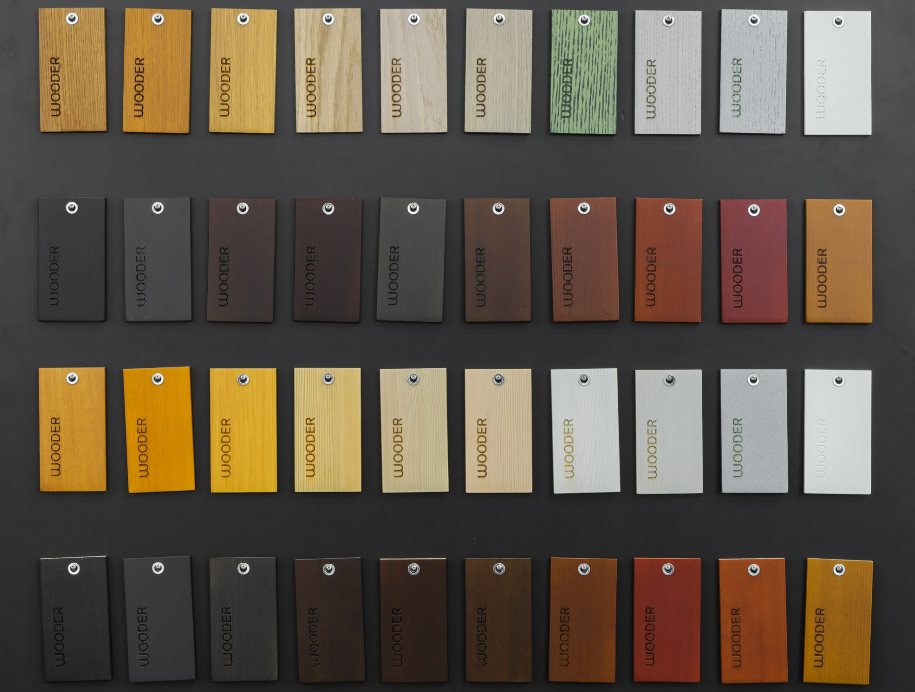 Палитра цветов балконных окон Палитра цветов Wooder для балконных окон